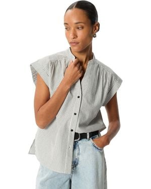 Whistles Seersucker Stripe Shirt - White