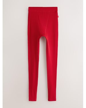 Next Cozy Pointelle Thermal Leggings - Red
