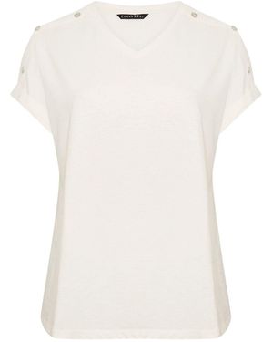 Evans V-Neck Shell Top - White