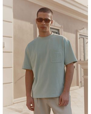 Mauvais Embossed Monogram Pocket T-Shirt - Multicolor