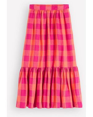 Boden Abigail Linen Maxi Skirt - Pink