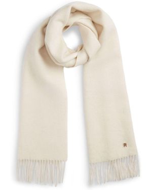 Tommy Hilfiger Chic Pure Wool Scarf - White