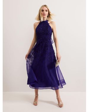 Phase Eight Georgie Beaded Dress - Blue