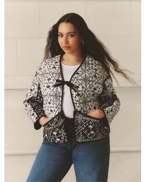 Simply Be Reversible Tie Front Jacket - Natural
