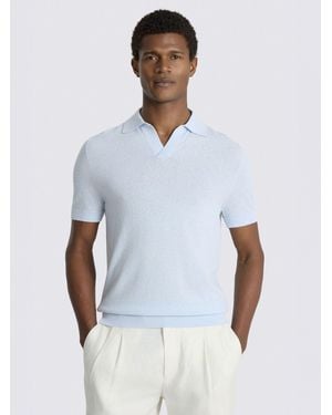 Moss Skipper Polo-Shirt Aus Leinenmischung - Weiß