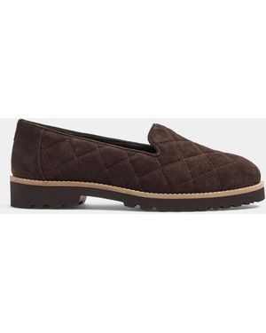 Evans Slipper Cut Suede Loafers - Weiß