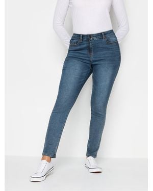 M Com Mid Wash Skinny Jeans - Blue
