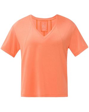 Sweaty Betty Soft Flow Studio V-Neck T-Shirt - Orange