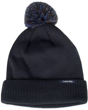 Calvin Klein Linden Bobble Beanie - Blue