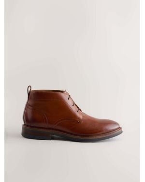 Next Tan Leather Chukka Boots - Brown