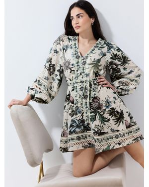 Next Long Sleeve Occasion Mino Dress - Gray
