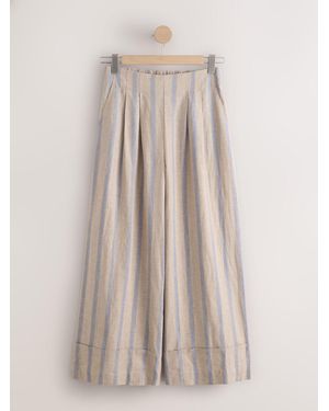 Next N. Premium Linen Blend Wide Leg Pants - Natural