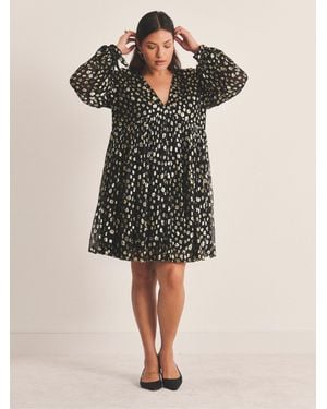 Simply Be Jacquard Smock Dress - Natural