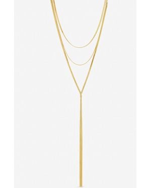 Mood Snake Chain Long Y-Drop Necklace - White
