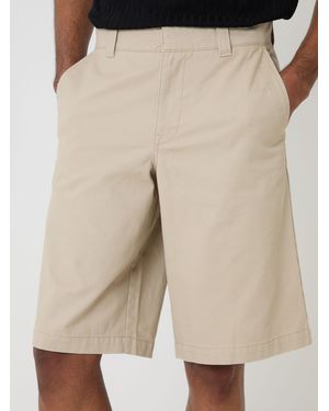 Threadbare Baggy Fit Cotton Chino Shorts - Natural