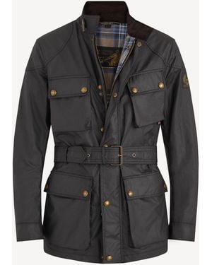 Belstaff Wax Cotton Trialmaster Jacket - Black