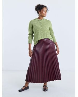 Simply Be Scallop Collar Jumper - Red