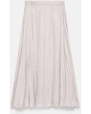 Mint Velvet Crinkle Maxi Skirt - White