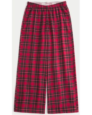 Hollister Baggy Flannel Pajama Bottoms - Red