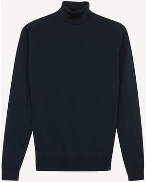 John Smedley John Smedley Cherwell Roll Neck Merino Wool Sweater - Blue