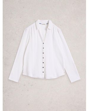 White Stuff Annie Double Cloth Shirt - Natural