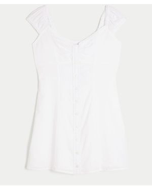 Hollister Cap Sleeve Mini Dress - White