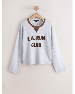 Next Chocolate Graphic Long Sleeve Crew Neck Sweatshirt - White