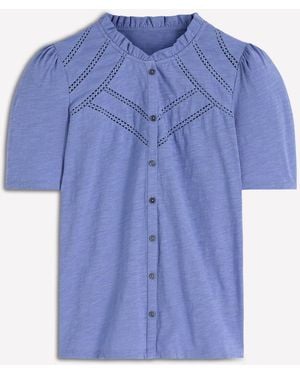 Boden Bea Short Sleeve Shirt - Blue