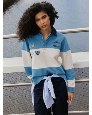 Next Badge Detail Rugby Top - Blue