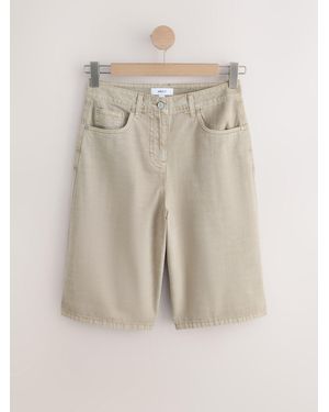 Next Bermuda Cotton Chino Shorts - Natural