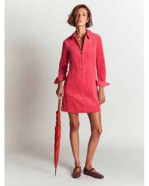Boden Bronte Cord Short Dress - Red