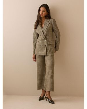 Nobody's Child Nobodys Child Db Polka Dot Heritage Check Blazer - Natural