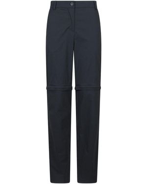 Mountain Warehouse Delta Stretch Zip Off Quick Drying Uv Max Trousers - Blue