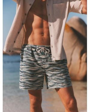 FatFace Fatface Badeshorts Mit Schildkrötenstreifen - Grün