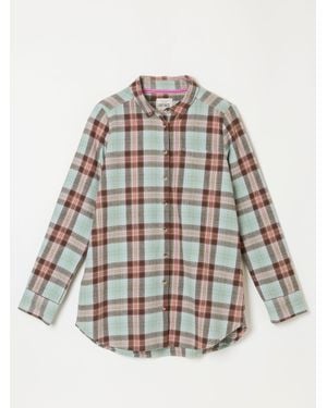 FatFace Fatface Olivia Petite Check Shirt - White