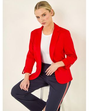 Roman Petite Pocket Ponte Blazer - Red