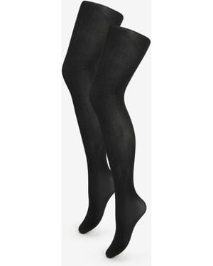 Pretty Polly Everyday Opaque 40 Denier Tights 2 Pack - Black