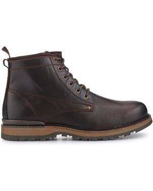 Jones Bootmaker Dark Regular Fit Ealing Leather Ankle Boots - Brown