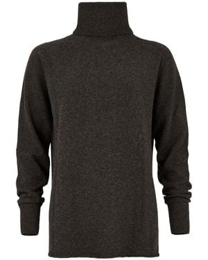 Celtic & Co. Supersoft Slouch Roll Neck Sweater - Gray