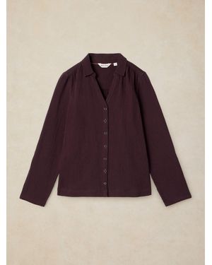 White Stuff Annie Double Cloth Shirt - Purple