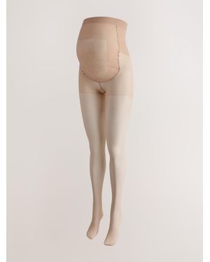 Next Latte 20 Denier Matt Finish Sheer Maternity Tights - Natural