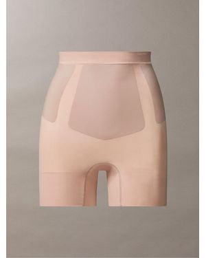 Calvin Klein Secure Sculpt Mid Thigh Shorts - Natural