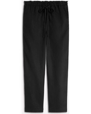 Boden Islington Linen Crop Pants - Black