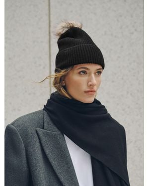 Next N. Premium Cashmere Knitted Pom Hat - Blue