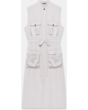 Mint Velvet Utility Midi Dress - White