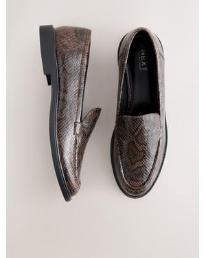 Next Forever Comfort Round Toe Penny Loafers - Black