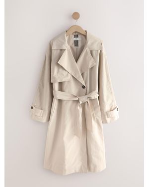 Next Sand Shower Resistant Trench Coat - Natural