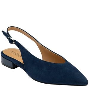 Lotus Flat Slingback Shoes - Blue