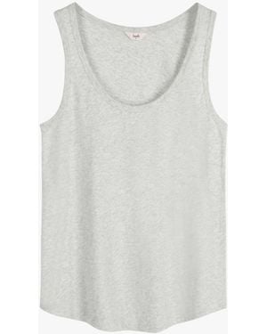 Hush Cotton Slub Tank Top - White