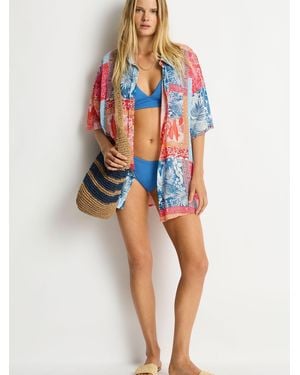 Sea Level Coco Island Aloha Shirt - Blue